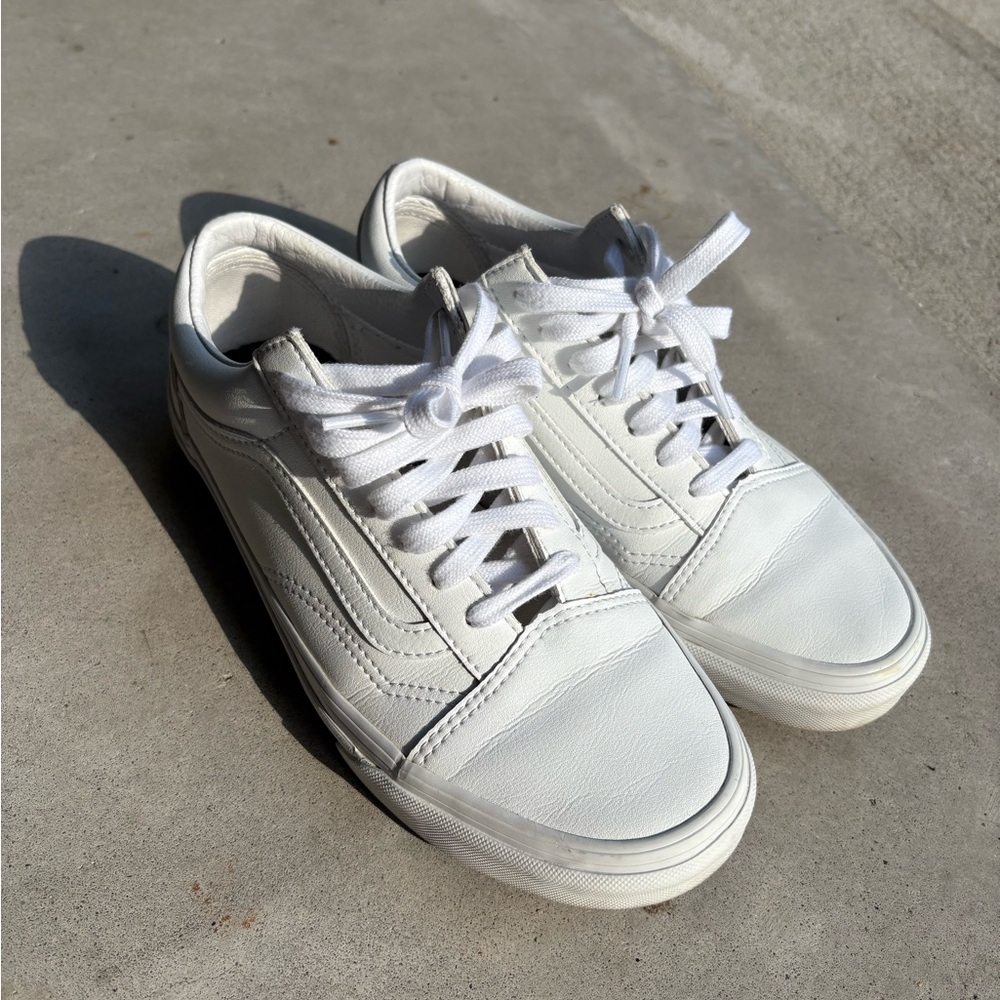 Vans Classic White Leather Sneakers